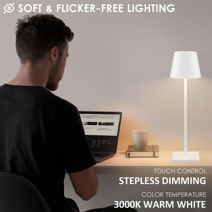 2-Pack Portable  LED Cordless Table Lamp