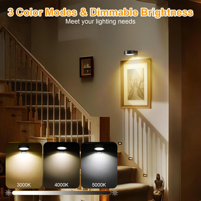 3 Pcs Picture Lights for Wall Battery Operated