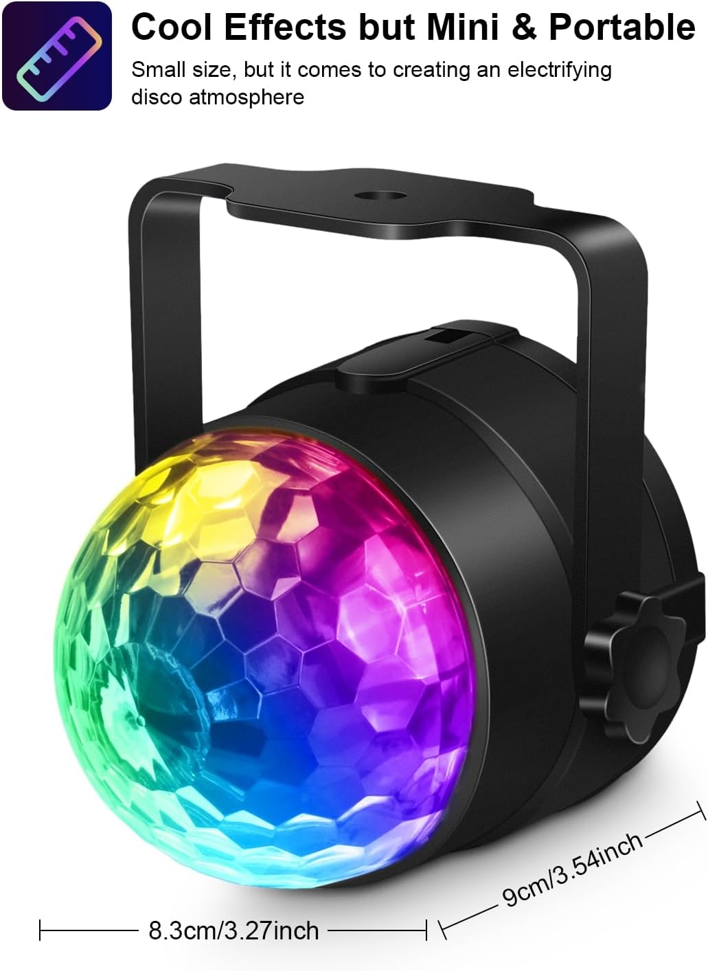 Disco Ball Strobe Lamp 7 Modes Stage Light