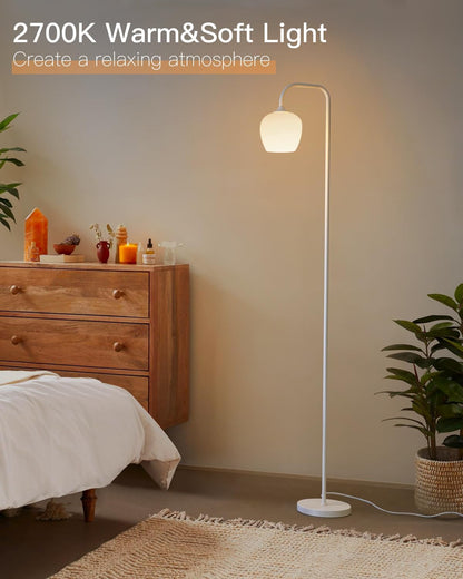 Opal White Floor Glass Lamp Shade