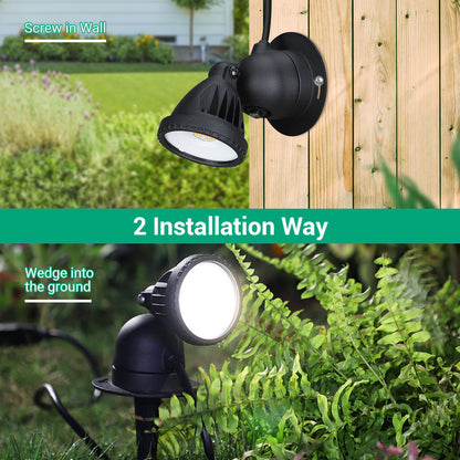 120V Warm White LED Spotlight with Dusk to Dawn Light Sensor & 3ft Extension Cord-HGSL04A