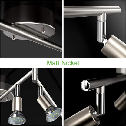 LED 6 Light Track Light, Matt Nickel