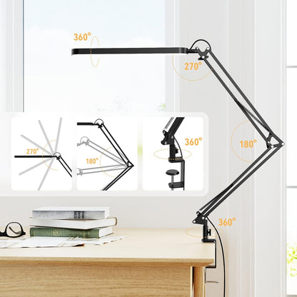 31.5" Tall 12W Lamp for Desk, Black