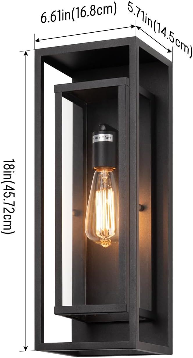 18" Classic Outdoor Wall Sconce 1 Light