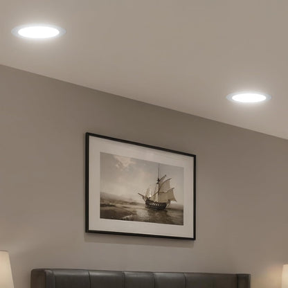 6 Pack Ultra-Thin LED Recessed Ceiling Lights - 5CCT, 12W, 1050LM