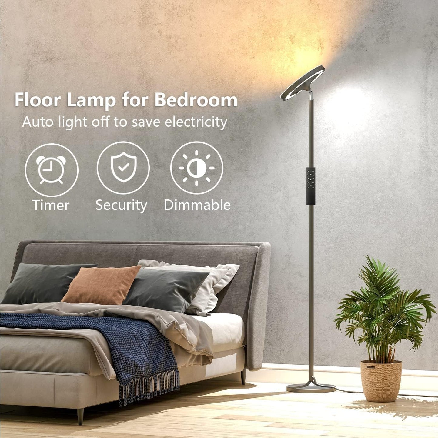 Double Side Lighting Led Floor Lamp with Remote Smart App