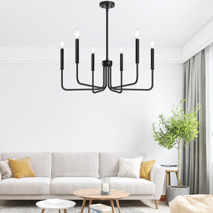 6-Light Farmhouse Chandelier for Dining Room Lighting Fixtures