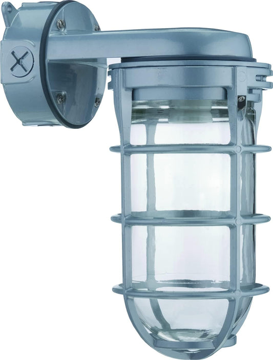 Industrial Utility Vapor Tight Wall Lamp - 150W, 120V, Gray