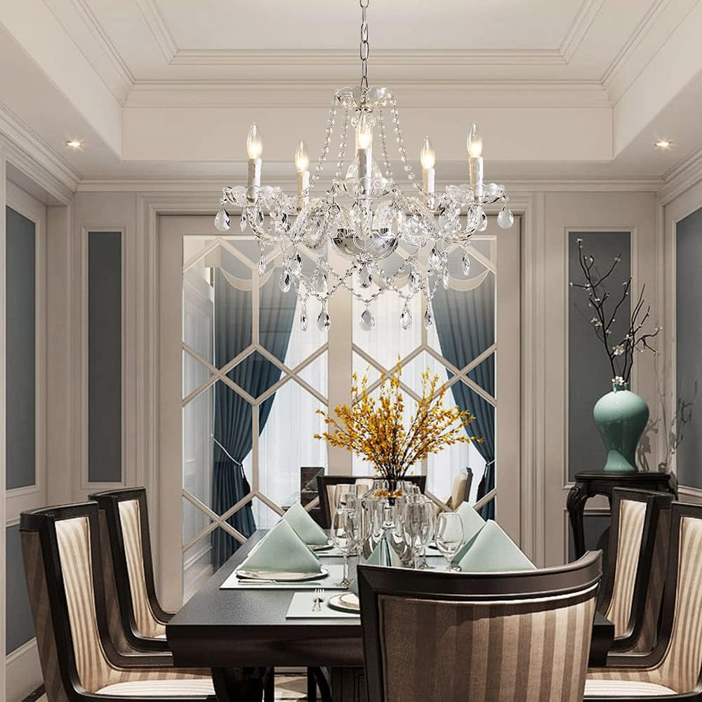 Saint Mossi 5 Light Crystal Chandelier - Modern K9 Glass - Clear