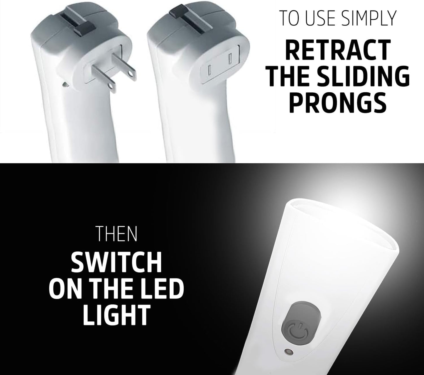 3 Pack Weatheready Rechargeable Handheld Light - Plug-in LED Emergency Flashlight