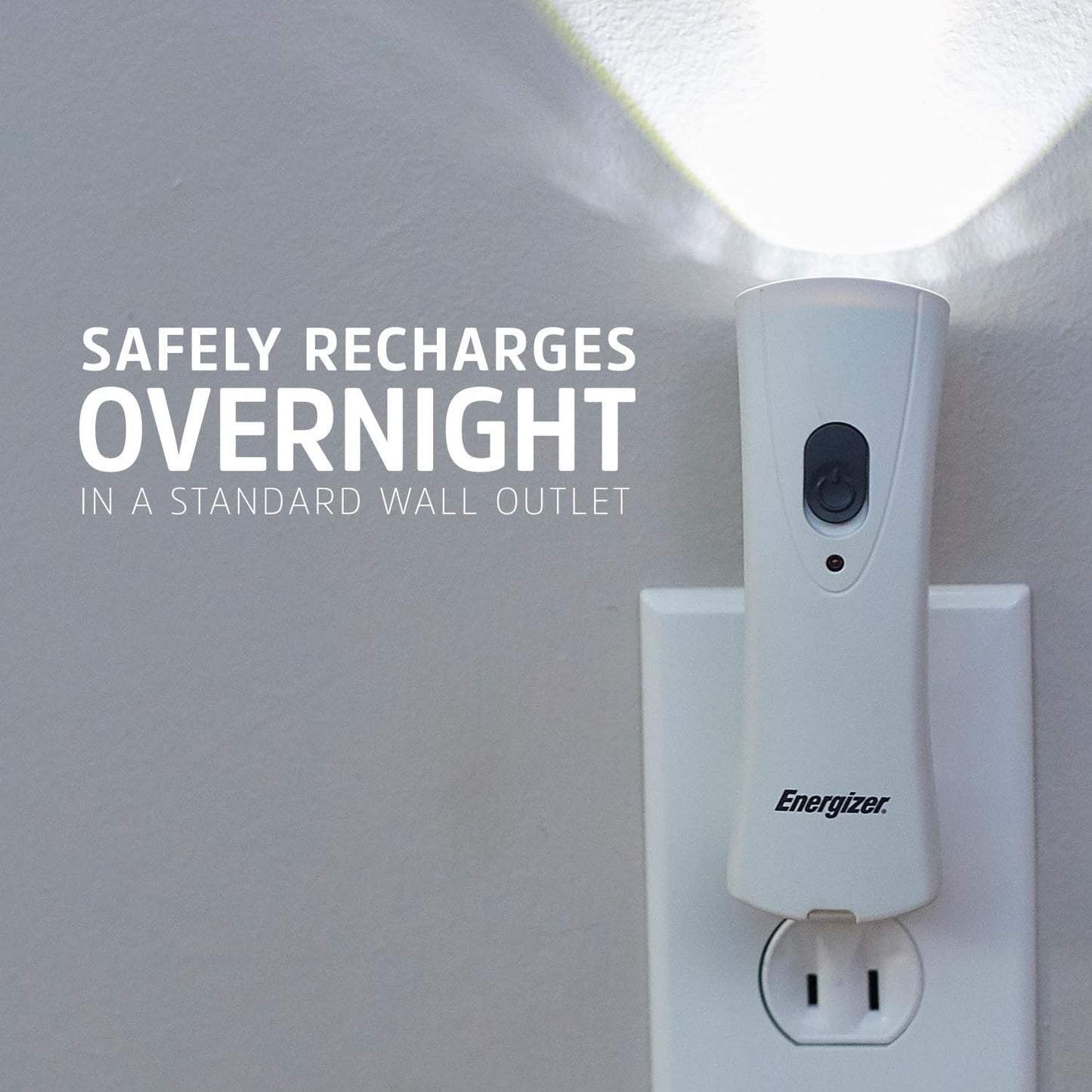 3 Pack Weatheready Rechargeable Handheld Light - Plug-in LED Emergency Flashlight