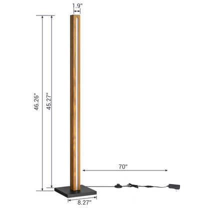 3000K Wood Corner Stick Floor Lamp