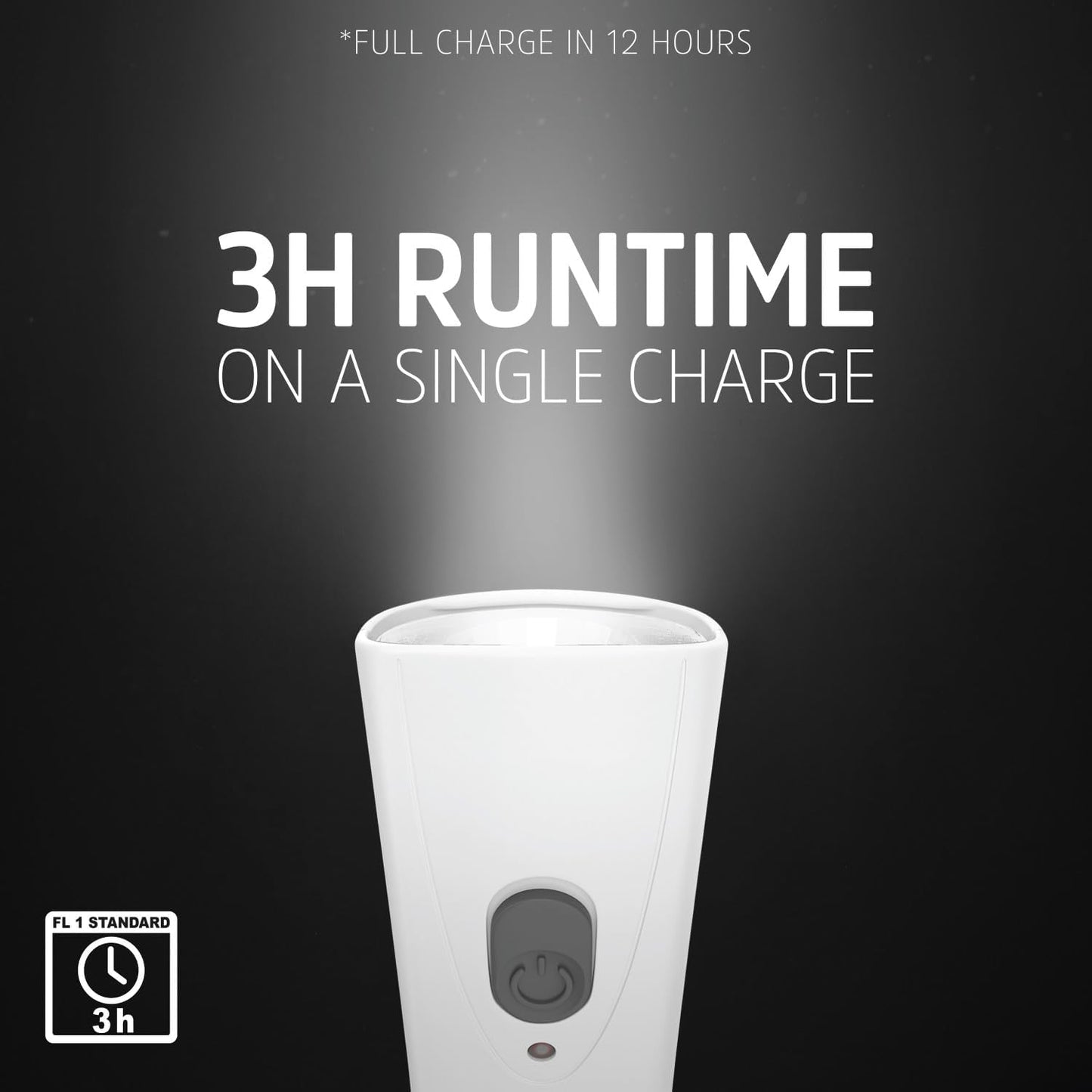 3 Pack Weatheready Rechargeable Handheld Light - Plug-in LED Emergency Flashlight