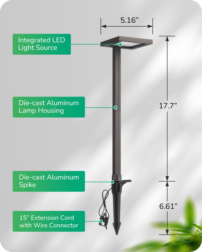 5.6W 12V AC/DC Low Voltage Landscape Lights (4 Pack)-HGSL30A