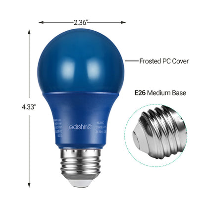 Non-Dimmable 9W A19 Blue Light Bulb (4 Pack)-HNLA19G