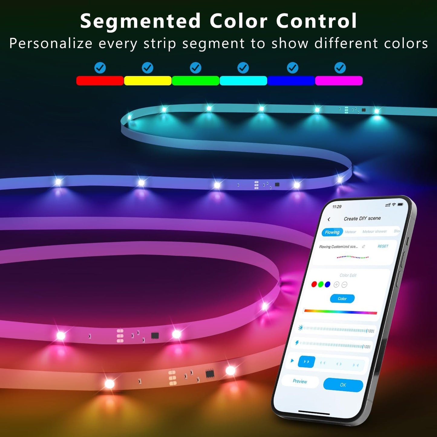 RGB Smart IC LED Strip Lights