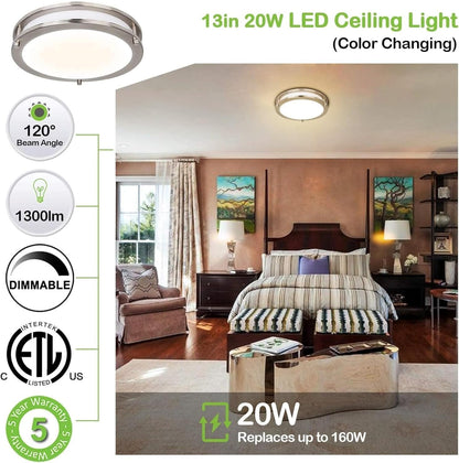 13 inch Flush Mount LED Ceiling Light Fixture