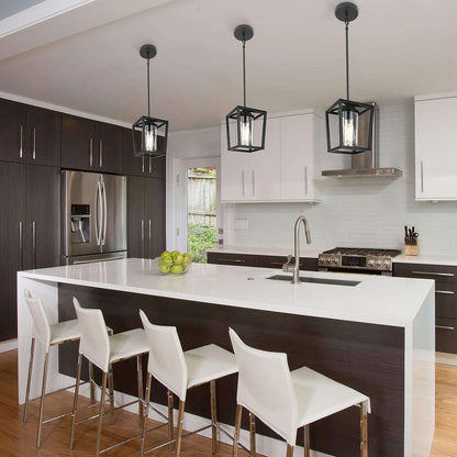 Sleek and stylish, the Matte Black Cage Pendant Light is the perfect addition to your kitchen decor. Elevate your space with this modern and functional ceiling fixture. My Store