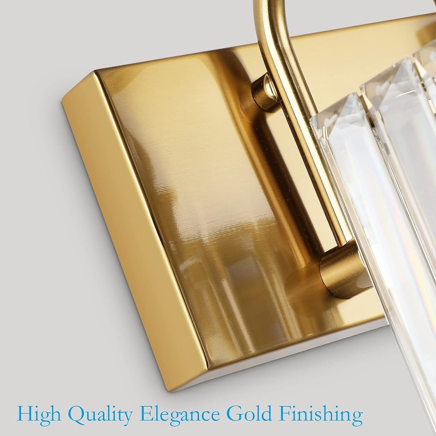 Brighten your bathroom with elegant Crystal Gold Vanity Lights. Illuminate your space with style and sophistication. Shop now for the perfect bathroom lighting solution.