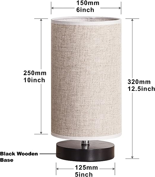 Cylinder Base Nightstand Table Lamp theluminousdecor