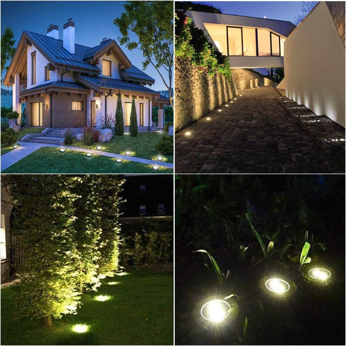 12 Pack Waterproof Solar Garden Lights | Bright In-Ground Lights