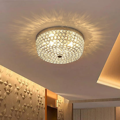 Crystal Flush Mount Ceiling Lights - Chandelier for Bedroom - E12×3