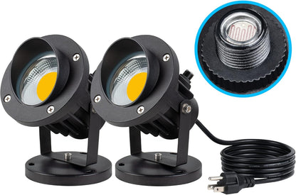 20W Outdoor LED Spot Lights - Dusk to Dawn, Waterproof, 2 Pack