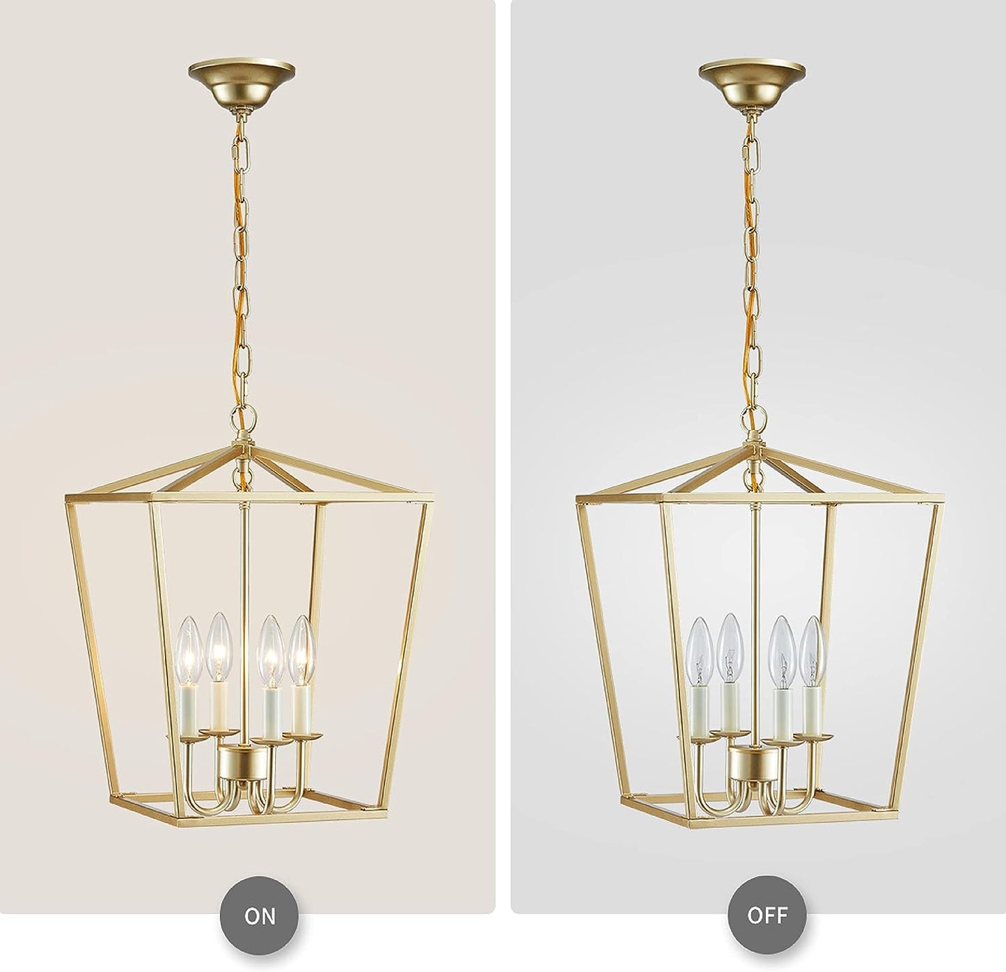 4-Bulb Iron Cage Chandelier theluminousdecor