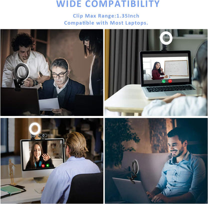 Video Conference Lighting Kit - Ring Light for Monitor Clip On
