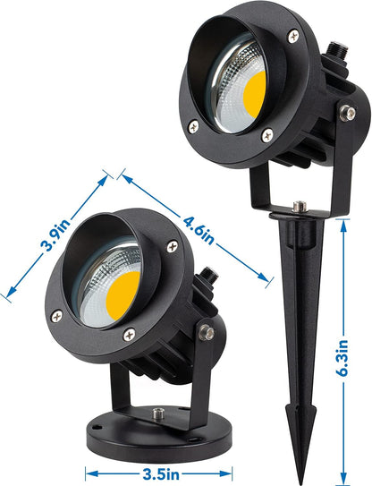 20W Outdoor LED Spot Lights - Dusk to Dawn, Waterproof, 2 Pack