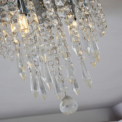 Mini Crystal Chandelier | 2 Lights | Flush Mount Ceiling Fixture