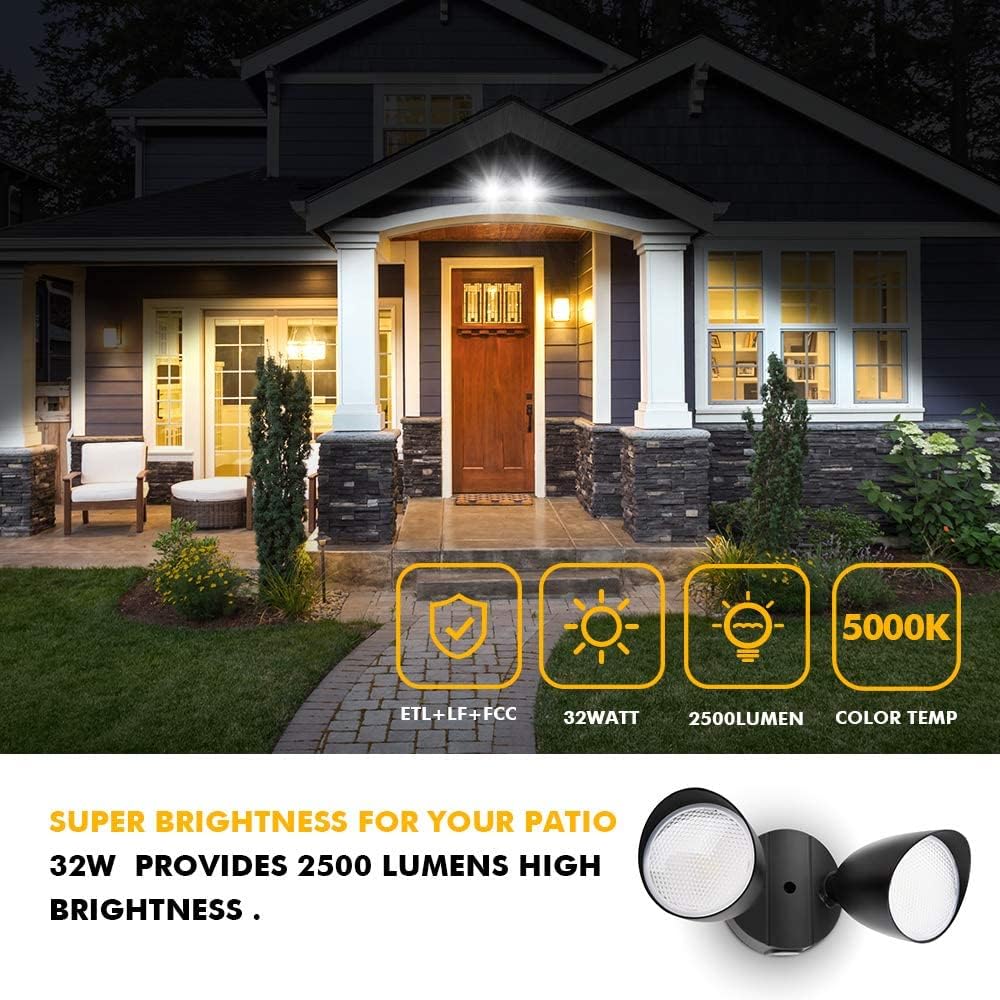 Dual-Head LED Outdoor Floodlight theluminousdecor