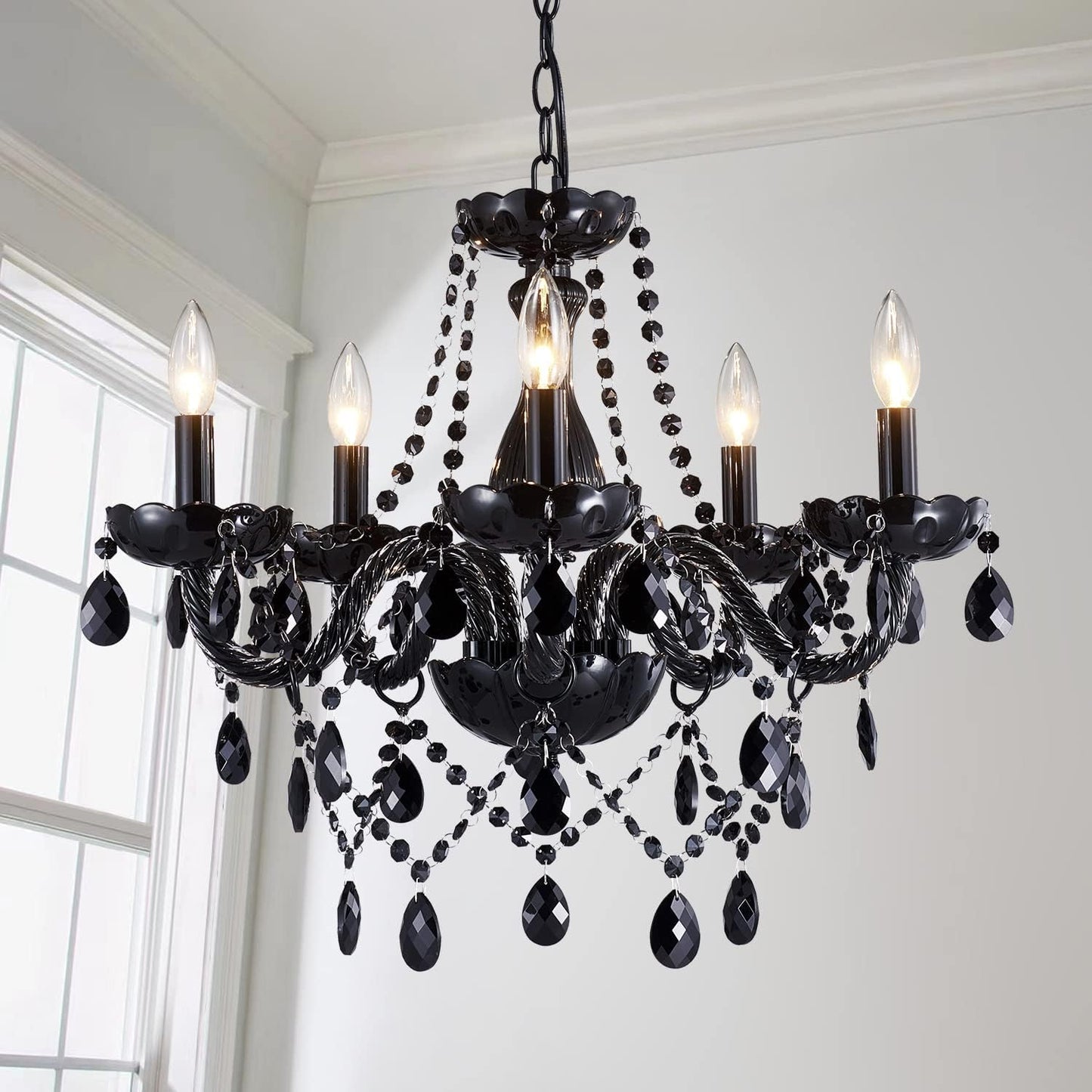 Saint Mossi 5 Light Crystal Chandelier - Modern K9 Glass - Clear