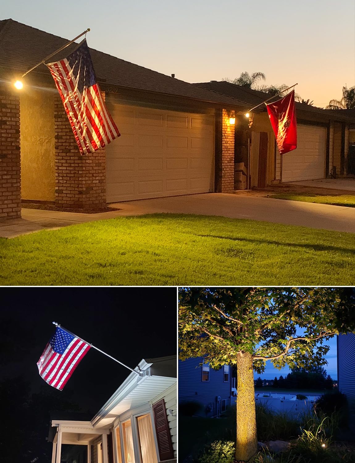 20W Outdoor LED Spot Lights - Dusk to Dawn, Waterproof, 2 Pack