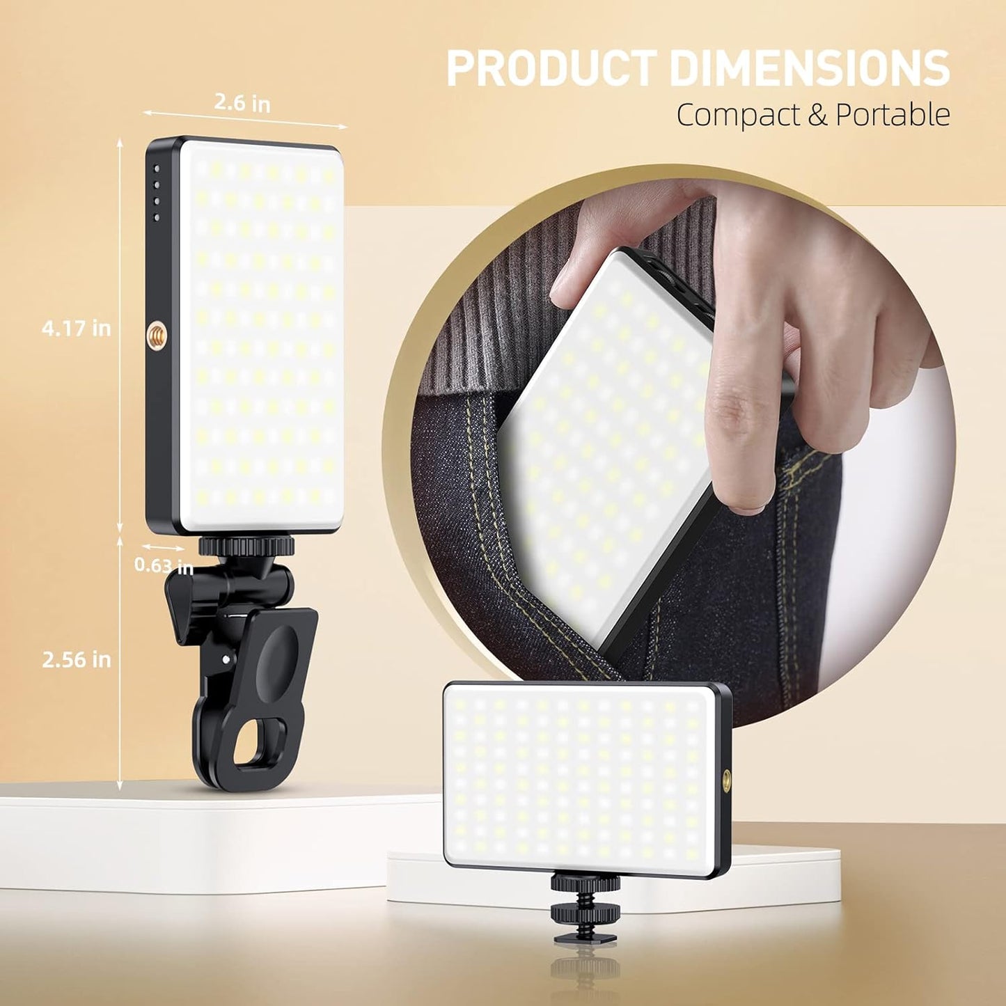 120 LED Selfie Light | 5000mAh Rechargeable | 3 Light Modes