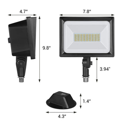 LED Flood Light, Dusk to Dawn 65W 6670LM-HFLB01B1