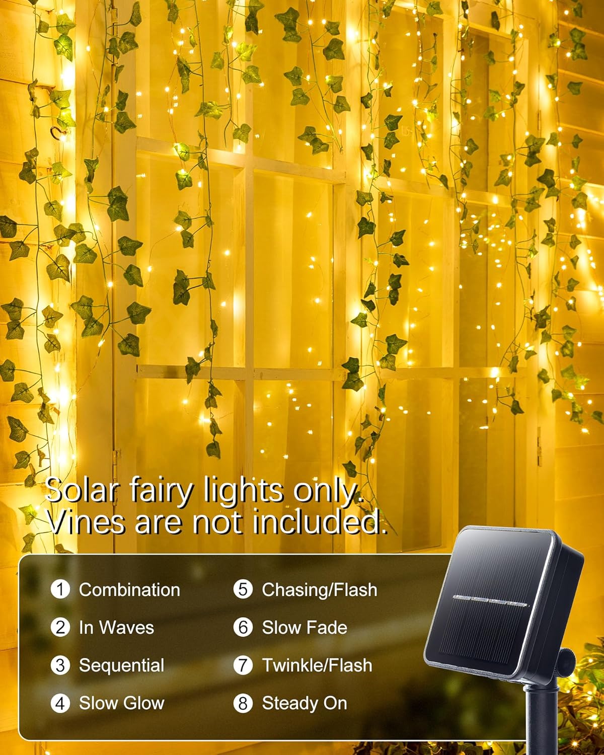 33Ft 100 LED Outdoor Solar Fairy Lights