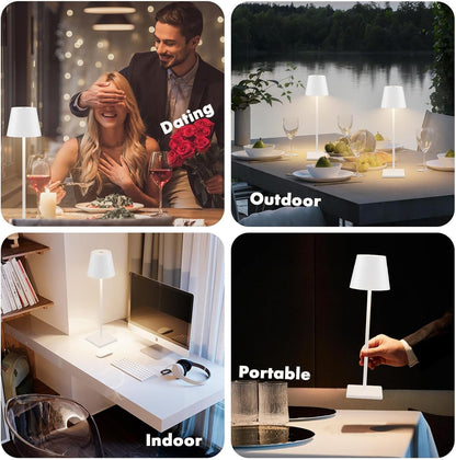 2-Pack Portable  LED Cordless Table Lamp