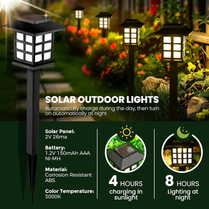 12 Pack LED Solar Lights Outdoor Waterproof