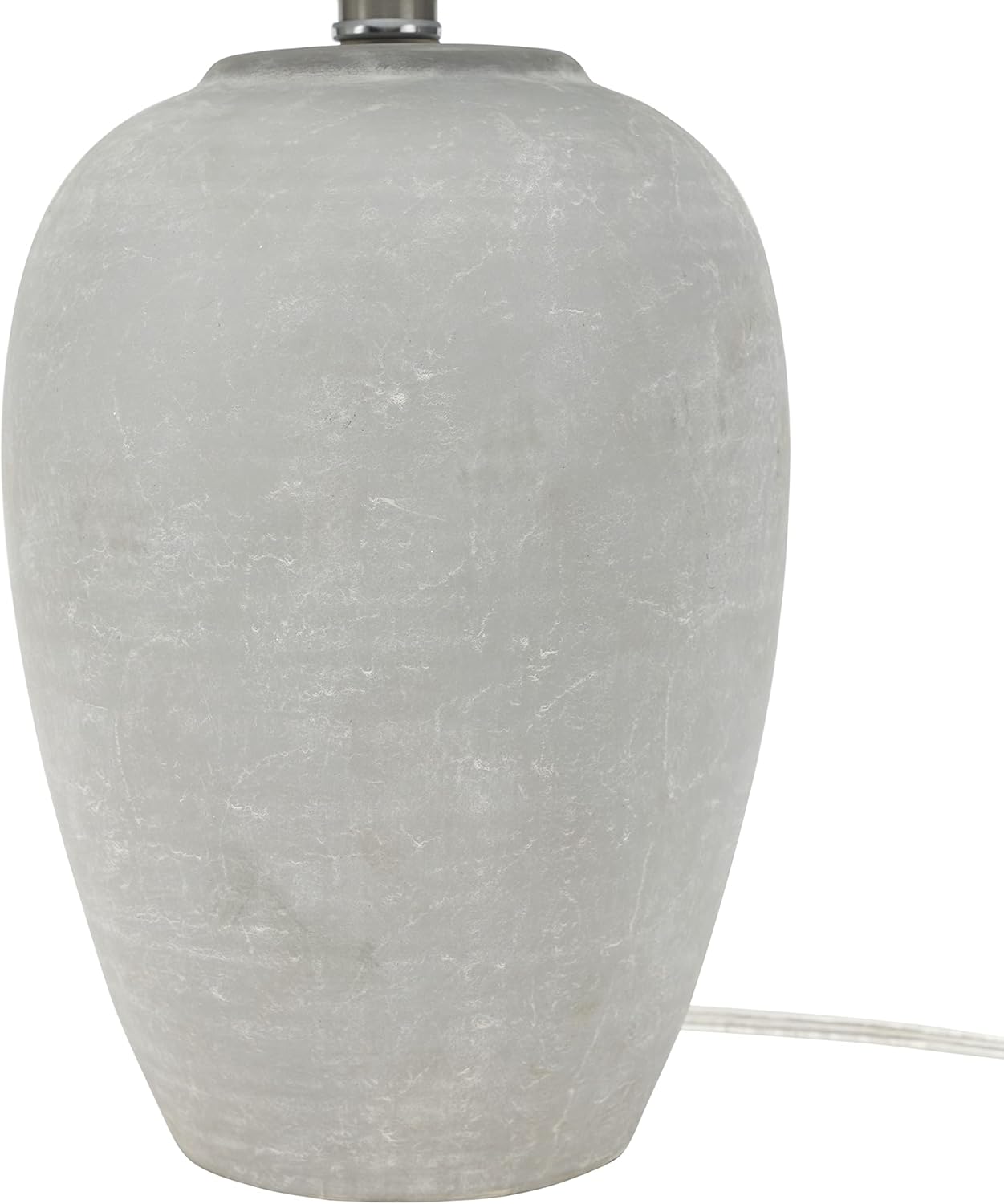 23" Grey Vintage Distressed Ceramic Pot Table Lamp