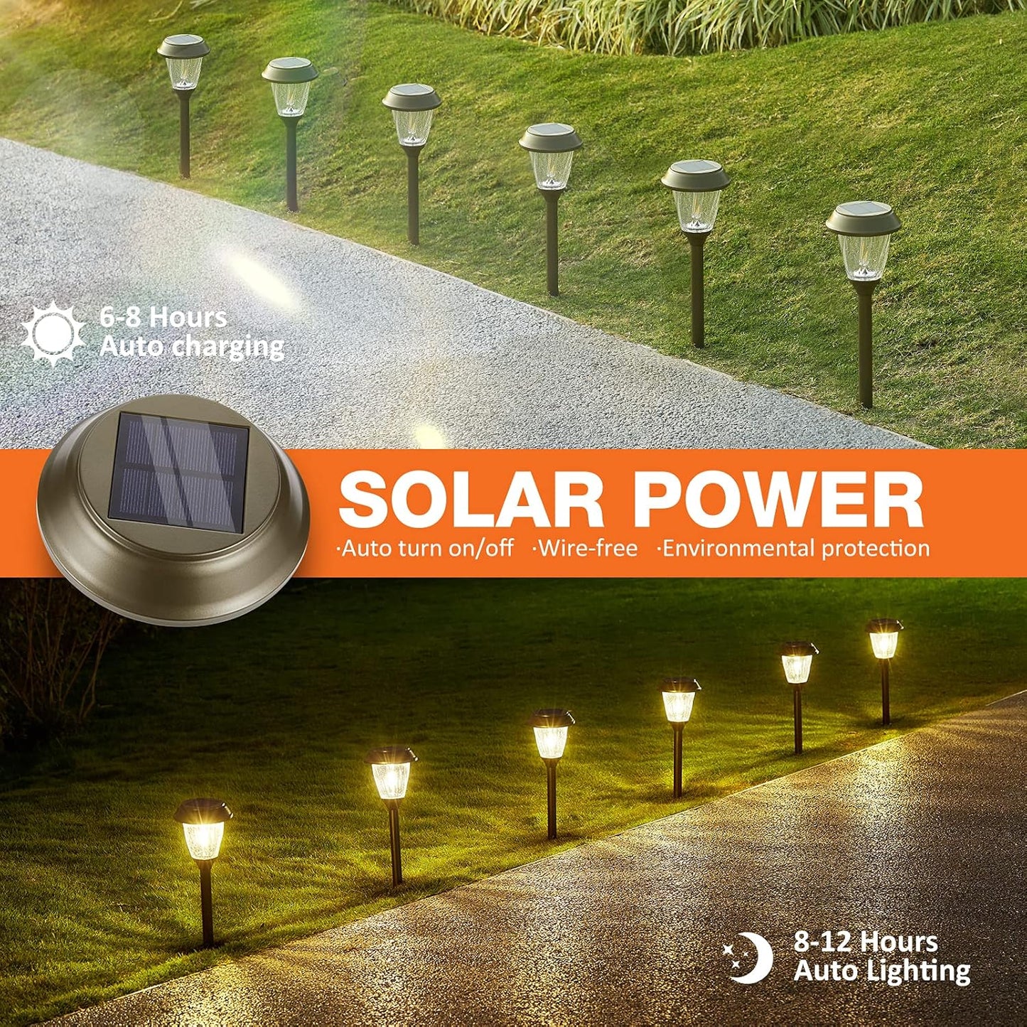 10/25 Lumens LED Solar Garden Lights with 2 Lighting Modes