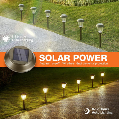 10/25 Lumens LED Solar Garden Lights with 2 Lighting Modes