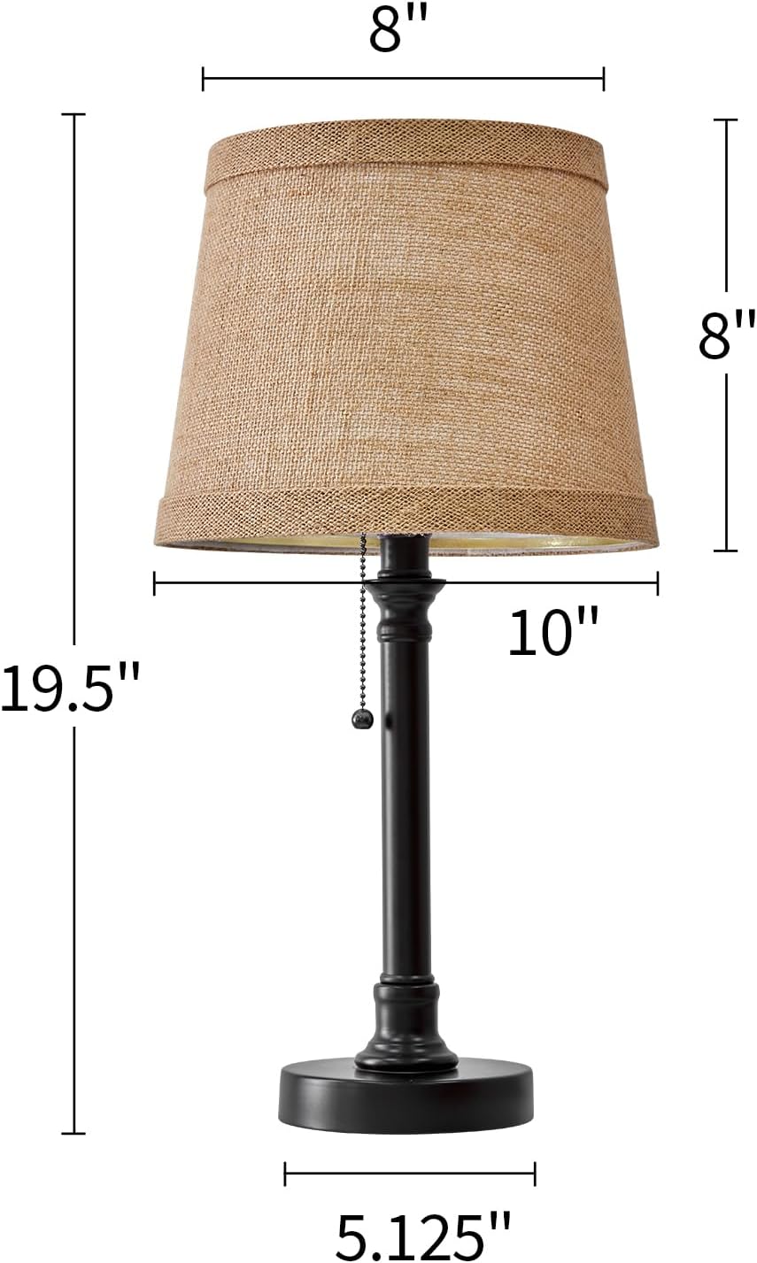 19.5" Small Table Lamp for Bedroom