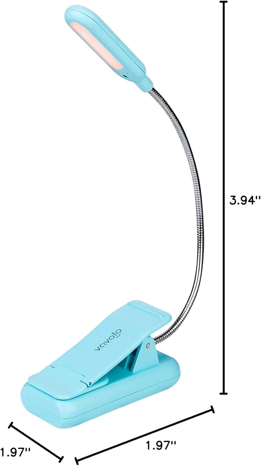 Rechargeable Book Light, Mint Blue