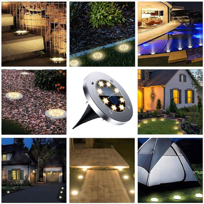 12 Pack Waterproof Solar Garden Lights | Bright In-Ground Lights