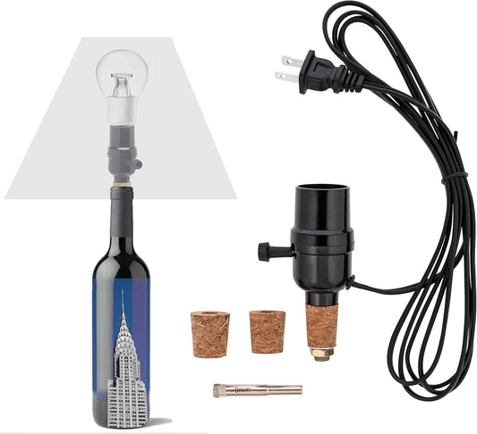 Bottle Lamp Kit with 9mm Glass Drill Bit - Works with Any Glass Bottles