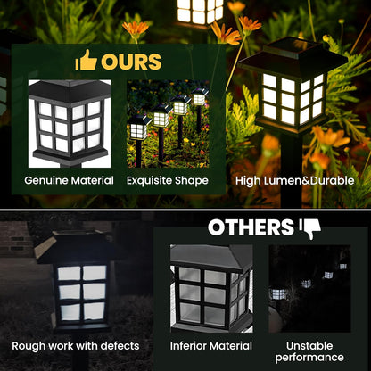 12 Pack LED Solar Outdoor Lights | Waterproof | 10H Lighting