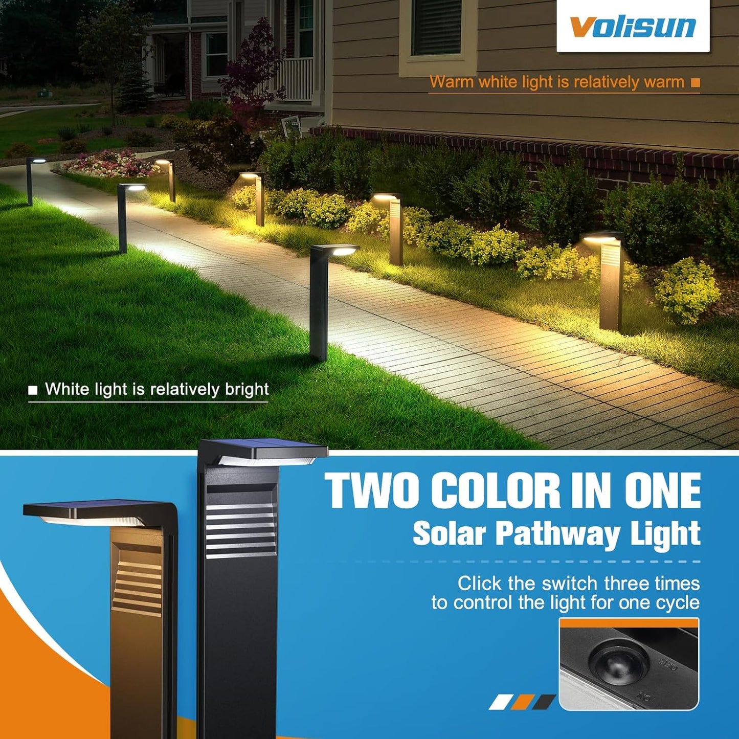 Solar Pathway Lights 4-Pack | Super Bright | Waterproof