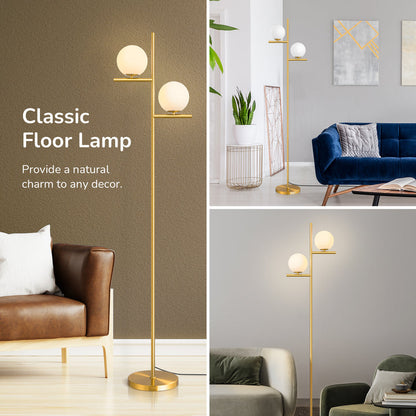 EDISHINE Dimmable Globe Floor Lamp-HLFL08B