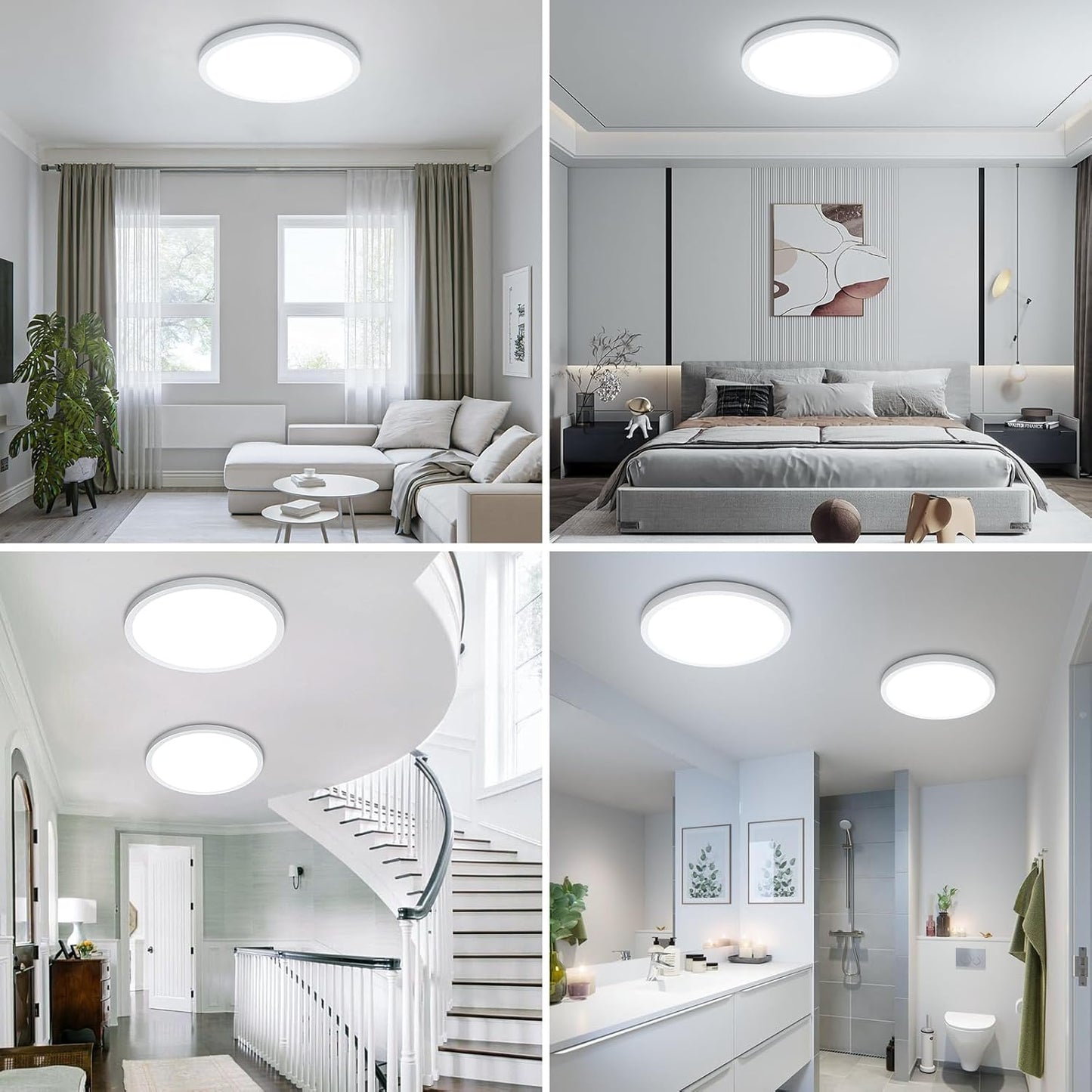 12 Inch 24W White Round Flat Ceiling Lights